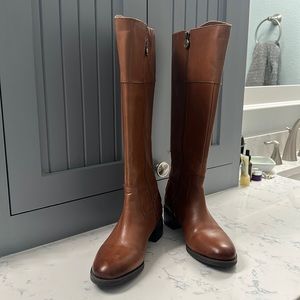 Light brown knee high boots